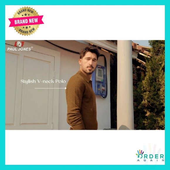 Men's V-Neck Pullover Sweater Textured Knit Classic Casual Elegant Everyday Wear - Picture 8 of 8